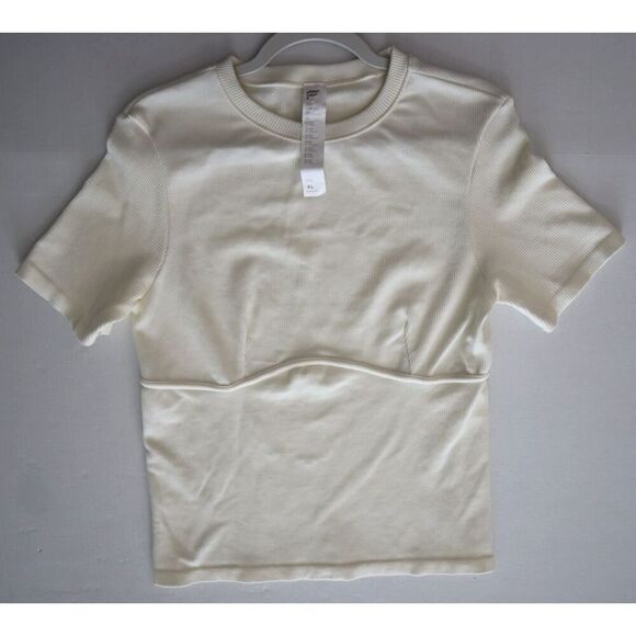 Fabletics SS2147918 Women's Sz XL Coconut/Ivory Taylor Short-Sleeve Top - Picture 5 of 9